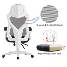 Load image into Gallery viewer, HOMEFUN Ergonomic Office Chair, High Back Adjustable Desk Task Chair with Armrests White with Lumbar Support

