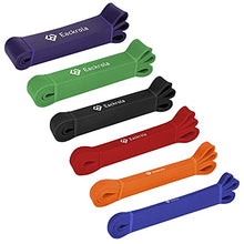 Load image into Gallery viewer, Pull Up Assistance Bands - Eackrola Resistance Bands Set of 6 Monster Heavy Duty Workout Exercise Crossfit Stretch Fitness Bands for Body, Instruction Guide and Carry Bag Included
