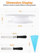 Load image into Gallery viewer, Kootek Cake Decorating Kits Supplies with Cake Turntable, 12 Numbered Cake Decorating Tips, 2 Icing Spatula, 3 Icing Smoother, 2 Silicone Piping Bag, 50 Disposable Pastry Bags and 1 Coupler
