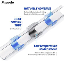 Load image into Gallery viewer, FAYODO 250 PCS Solder Seal Wire Connectors,Heat Shrink Butt Connectors,Insulated Waterproof Electrical Terminals Kit for Marine Automotive Motorcycle Wiring,Butt Splice Wire Connectors
