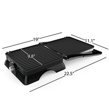 Load image into Gallery viewer, Chef Buddy 82-SW73 Panini Press Indoor Grill and Gourmet Sandwich Maker, Electric with Nonstick Plates, 12.75" x 11" x 4.75", Silver
