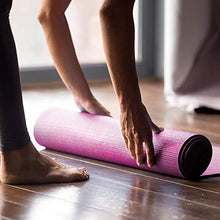 Load image into Gallery viewer, Nicole Miller Yoga Workout Mat, Thick Yoga Exercise Mat for Home Gym with Exercise Mat Strap (Pink, 5MM Thick)

