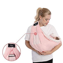 Load image into Gallery viewer, Baby Carrier by Cuby, Natural Cotton Baby Sling Baby Holder Extra Comfortable for Easy Wearing Carrying of Newborn, Infant Toddler and Ideal for Baby Registry (Pink Flamingo)
