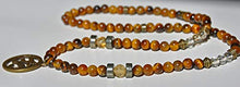 Load image into Gallery viewer, Abundance and Money, Men Citrine Tiger's Eye Prosperity Necklace, Genuine Gemstone Mens Necklace, Pyrite Necklace, Yoga necklace

