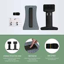 Load image into Gallery viewer, Back Stretching Device,Back Cracker Massager for Bed &amp; Chair &amp; Car,Multi-Level Lumbar Support Stretcher Spinal, Lower and Upper Muscle Pain Relief(Gray Black)
