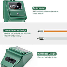 Load image into Gallery viewer, SONKIR Soil pH Meter, MS02 3-in-1 Soil Moisture/Light/pH Tester Gardening Tool Kits for Plant Care, Great for Garden, Lawn, Farm, Indoor &amp; Outdoor Use (Green)
