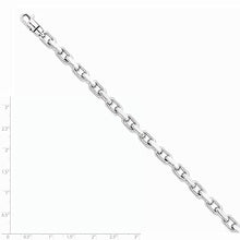 Load image into Gallery viewer, Mia Diamonds 14k White Gold 7mm Hand-polished Fancy Link Chain Necklace
