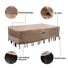 Load image into Gallery viewer, GARVIN Patio Furniture Set Cover,74 Inch Outdoor Table Covers Waterproof Heavy Duty, Rectangle Outdoor Sectional Cover for Couch ,Sofa ,Large Loveseat 74W X 47D X 29H inches
