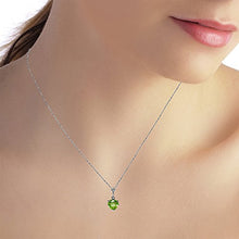 Load image into Gallery viewer, Galaxy Gold 14k14 White Gold Heart-Shaped Natural Peridot Pendant Necklace
