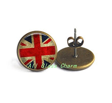Load image into Gallery viewer, Charming Earrings，Union Jack British Flag - Earrings Stud Earrings - Union JackJewellery - UK Flag Stud Earrings - Great Britain Flag Earrings ,AS077
