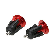 Load image into Gallery viewer, Wake Bar End Plugs Handlebar End Caps Bike Handlebar Plugs for Most Bicycle, Mountain Bike, Road Bike, MTB, BMX (2 Counts, Rubber Sponge Aluminum, Red)
