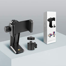 Load image into Gallery viewer, 6amLifestyle Cell Phone Tripod Mount Adapter with Tripod Ball Head 360° Rotatable for Universal Smartphone Samsung Galaxy iPhone Holder for Tripod Selfie Stick Monopod Etc
