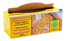 Load image into Gallery viewer, 11" x 100' Mega Roll &amp; Cutter Box Vacuum Sealer Bags Roll (No More Scissors) 4 mil 100 Foot OutOfAir, 33% Thicker, BPA Free, Sous Vide, Commercial Grade, Works with FoodSaver Sealers
