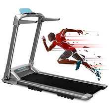 Load image into Gallery viewer, OVICX Q2S Folding Portable Treadmill Manual Compact Walking Running Machine for Home Gym Workout Electric Desk Treadmills with LED Display Device Holder Treadmills for Small Spaces
