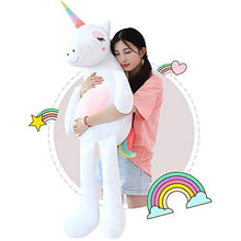 Load image into Gallery viewer, Giant Unicorn Stuffed Animal Toy,Soft Large Unicorns Plush Pillow Gifts for Kids Birthday,Valentines,Christmas (White, 43.3")
