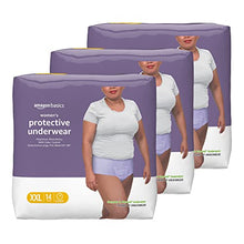 Load image into Gallery viewer, Amazon Basics Incontinence &amp; Postpartum Underwear for Women, Maximum Absorbency, 2X-Large, 42 Count, 3 Packs of 14 (Previously Solimo)
