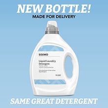 Load image into Gallery viewer, Solimo Amazon Brand Concentrated Liquid Laundry Detergent, Hypoallergenic, Free of Perfumes Clear of Dyes, 110 Loads, 82.5 Fl Oz
