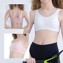 Load image into Gallery viewer, Girls Training Bras with Removable Padded for 8-10-12-14 Years Old,MiniA Cup Pad&amp;Wireless Bras for Girls,Comfort Seamless(Pink)
