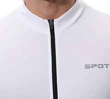 Load image into Gallery viewer, Spotti Men's Long Sleeve Cycling Jersey, Bike Biking Shirt- Breathable and Quick Dry (Chest 40-42 - Large,White)
