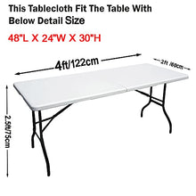 Load image into Gallery viewer, ABCCANOPY Spandex Tablecloths for 8 ft Home Rectangular Table Fitted Stretch Table Cover Polyester Tablecover Table Toppers
