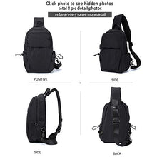 Load image into Gallery viewer, Small Black Sling Crossbody Backpack Shoulder Bag for Men Women, Lightweight One Strap Backpack Sling Bag Backpack for Hiking Walking Biking Travel Cycling USB Charger Port-Nylon
