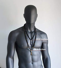 Load image into Gallery viewer, Crystal Healing Natural Stone Long Beaded Necklace for Men Red Jasper Tiger Eye Labradorite Hematite
