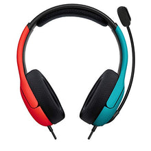 Load image into Gallery viewer, PDP Gaming LVL40 Stereo Headset with Mic for Nintendo Switch - PC, iPad, Mac, Laptop Compatible - Noise Cancelling Microphone, Lightweight, Soft Comfort On Ear Headphones - Mario Red &amp; Blue
