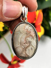 Load image into Gallery viewer, Beautiful rhodochrosite pendant in 925 sterling silver - gemstone/crystal gift |Mother's Day/engagement/wedding/anniversary/birthday gift

