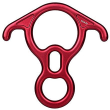 Load image into Gallery viewer, AOKWIT 50KN Rescue Figure, 8 Descender Large Bent-Ear Belaying and Rappelling Gear Belay Device Climbing for Rock Climbing Peak Rescue 7075 Aluminum Alloy (Red)
