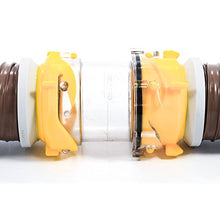 Load image into Gallery viewer, Camco Sewer Hose Adapter - Attaches to RV Outlet Connection , Extends connection for Easier Hookup- Transparent Adapter Allows You to View When Tank is Cleared - 3.5" (39562)
