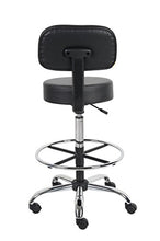 Load image into Gallery viewer, Boss Office Products B16245-BK Be Well Medical Spa Drafting Stool with Back,  Black
