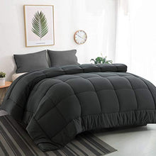 Load image into Gallery viewer, COSYJOY All-Season Queen Size Soft Down Alternative Quilted Comforter Grey Down Alternative Comforter Hotel Collection Reversible Duvet Insert with Corner Tabs,Warm Fluffy Hypoallergenic
