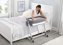 Load image into Gallery viewer, Simmons Kids By The Bed City Sleeper Bassinet - Adjustable Height Portable Crib with Wheels &amp; Airflow Mesh, Grey Tweed
