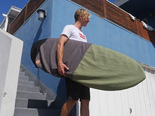 Load image into Gallery viewer, Ho Stevie! Canvas Surfboard Bag Cover [Choose Size &amp; Color] (Black/Gray/Green, 8'6")

