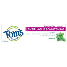 Load image into Gallery viewer, Tom's of Maine Fluoride-Free Antiplaque &amp; Whitening Natural Toothpaste, Spearmint, 5.5 oz.
