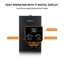 Load image into Gallery viewer, Tankless Water Heater Natural Gas, Camplux On Demand Hot Water Heater Indoor for 2-3 Persons Home Use, 2.64 GPM, Black
