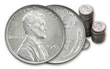 Load image into Gallery viewer, Full Roll of 1943 circulated steel pennies by US Mint
