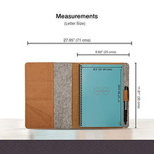 Load image into Gallery viewer, Moonsafari A4 Reusable Notebook Cover &amp; Rocketbook Cover Smart Business Notebook Cover for Everlast, Fusion, Wave, Moleskin and More with Pen Loop &amp; Business Card Holder - Brown,A4/Letter 11" x 8
