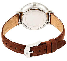 Load image into Gallery viewer, Fossil Women's Jacqueline Quartz Stainless Steel and Leather Three-Hand Date Watch, Color: Silver, Brown (Model: ES4368)
