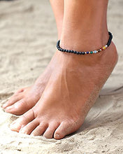 Load image into Gallery viewer, Jewever 7 Chakra Ankle Bracelets for Women Beach Foot Healing Crystals Lava Rock Essential Oils Diffuser Worry Stone Energy Balancing Meditation Yoga gifts
