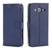 Load image into Gallery viewer, Leather Wallet Phone Case for Samsung Galaxy J3 V/J 3 2016/J36V/Sky/Express Prime/Amp Prime with Credit Card Holder Slot Kickstand Cover and Cell Accessories Glaxay Sol J3V J36 J320V J320A Cases Blue
