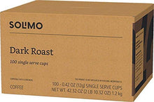 Load image into Gallery viewer, Amazon Brand - 100 Ct. Solimo Dark Roast Coffee Pods, Compatible with Keurig 2.0 K-Cup Brewers
