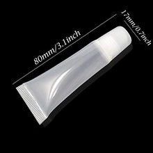 Load image into Gallery viewer, Honbay 10PCS 8ml Refillable Clear Empty Lip Gloss Balm Containers Soft Empty Tubes
