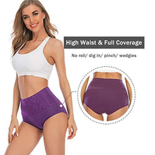 Load image into Gallery viewer, YaShaer 5 Pack Womens High Waist Cotton Briefs Underwear Tummy Control C-Section Recovery Soft Stretch Panties Underpants
