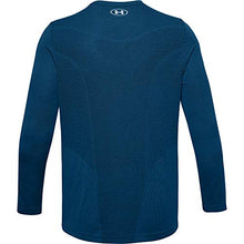 Load image into Gallery viewer, Under Armour Men's Seamless Long Sleeve Workout T-Shirt , Graphite Blue (581)/Electric Blue , Medium
