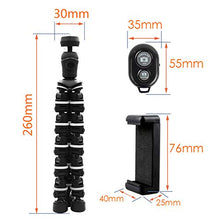 Load image into Gallery viewer, Phone Tripod, Linkcool Octopus Phone Tripod Portable and Adjustable Tripod Stand Holder with Universal Clip and Bluetooth Remote Compatible with Most Smartphones, GoPros, and Digital Cameras
