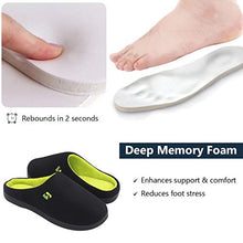Load image into Gallery viewer, RockDove Men's Original Two-Tone Memory Foam Slipper, Size 7-8 US Men, Black/Lime
