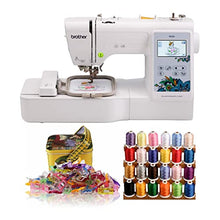Load image into Gallery viewer, Brother PE535 4x4-Inch Embroidery Machine with Embroidery Machine Thread (24 Colors), Sewing Clips and Tin Box Bundle (3 Items)
