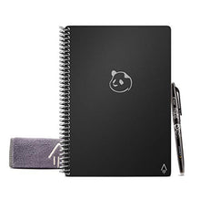 Load image into Gallery viewer, Rocketbook Panda Planner - Reusable Daily, Weekly, Monthly, Planner with 1 Pilot Frixion Pen &amp; 1 Microfiber Cloth Included - Black Cover, Letter Size (8.5" x 11")
