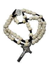 Load image into Gallery viewer, 6" Handmade Medjugorje stone rosary Saint Benedict mini rosary Christian gifts
